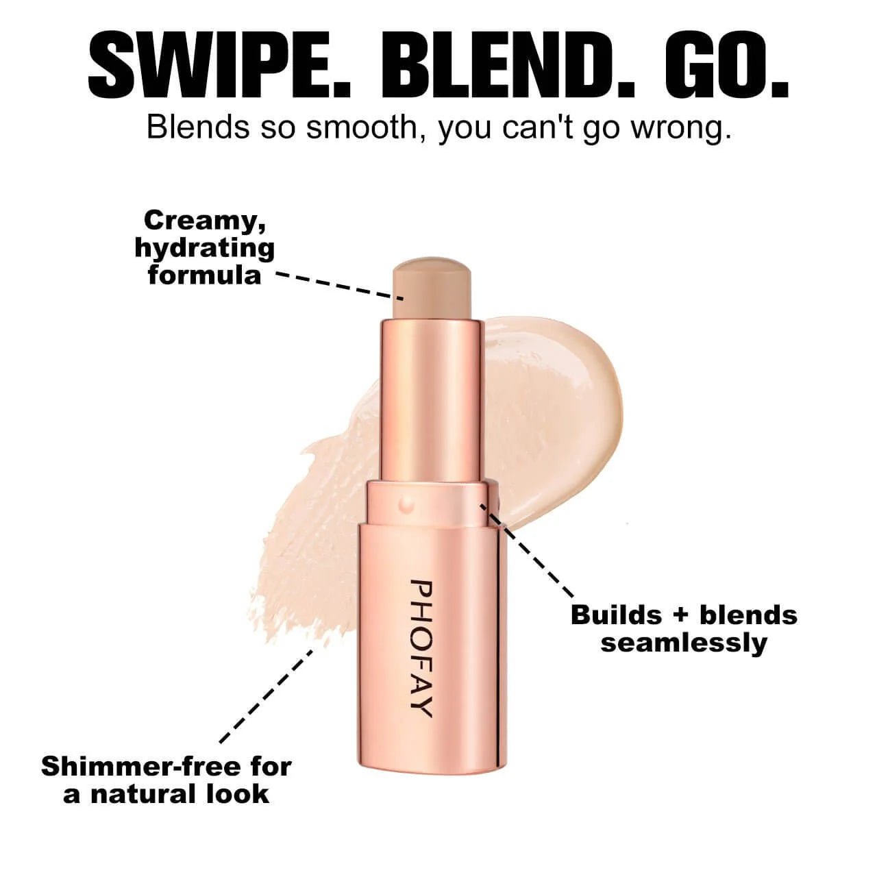 PHOFAY Contour Stick - Blendable Matte Finish - HalleBeauty